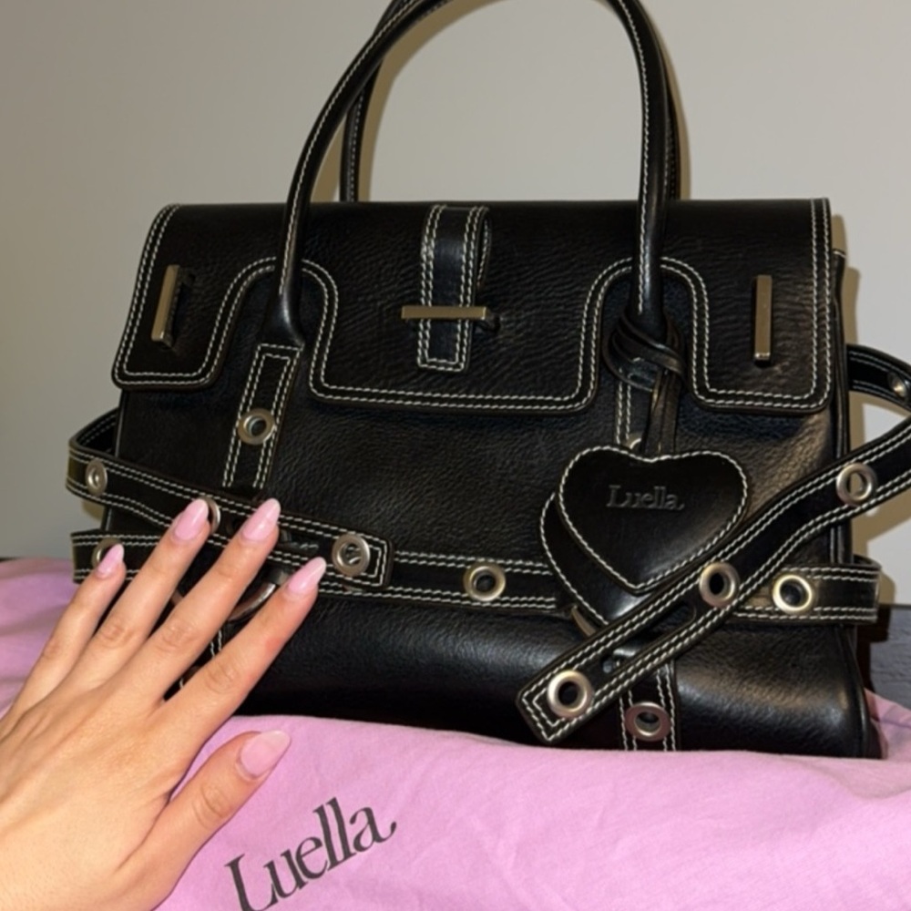 black luella giselle handlebar leather authentic bag 💕